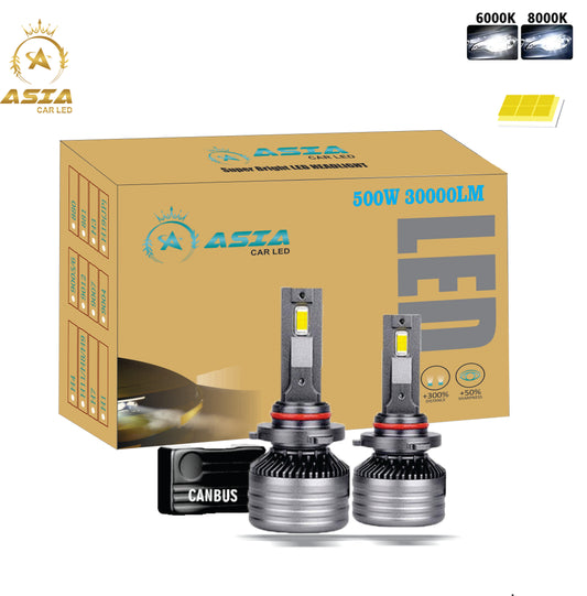 500w Asia Car LED Headlights Turbo Canbus H4 9005/6 H11 For All Cars 2.5