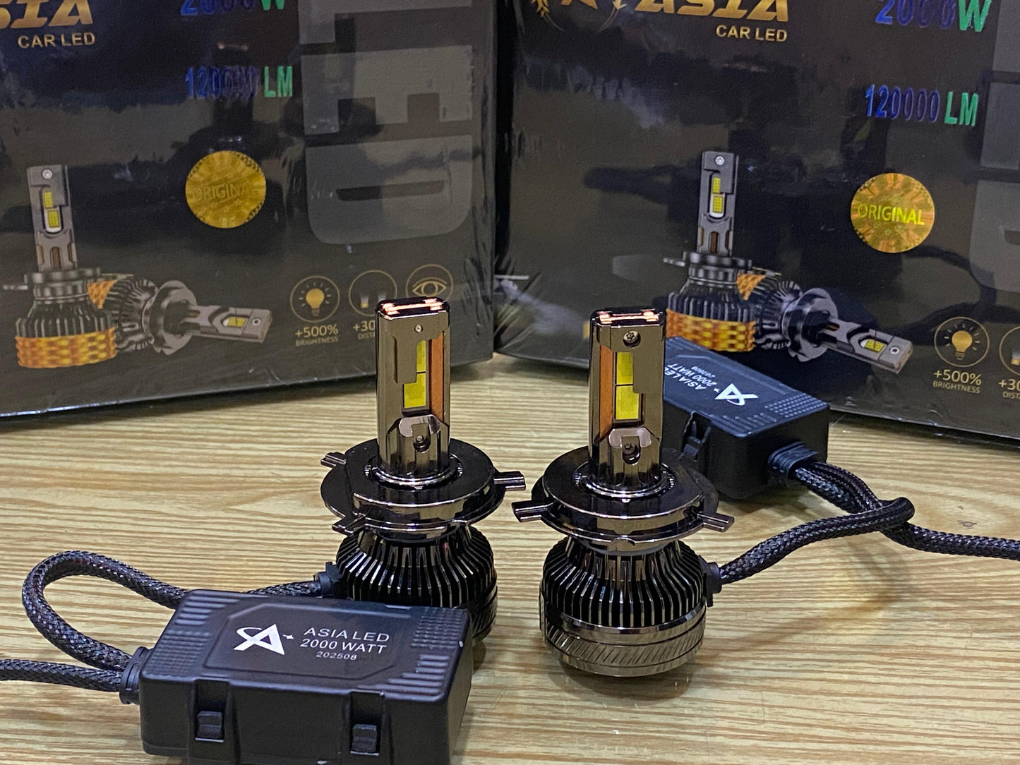 Asia 2000w Led Lights Bulbs For Cars H4 9005/6 H11 Cutt off Turbo LED Lamps High Low Beam For All Cars 5.0 Version