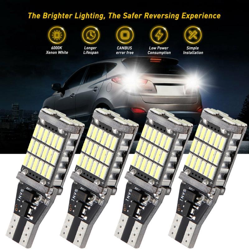 Canbus 45 Smd T15 W16W Parking Light bulbs Reverse Light bulbs Trunk Roof light bulbs T16 T15 921 W16W