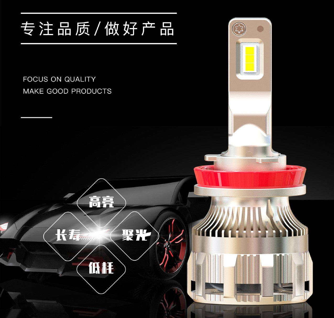 Asia 350w Led Headlights Bulbs For Cars  Cutt off Turbo LED Lamps High Low Beam For All Cars